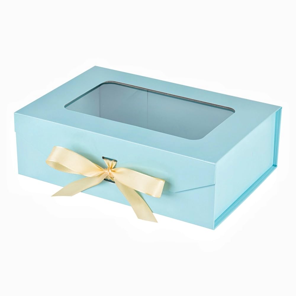 水色 ギフトボックス 約10cm x 6cm x 2cm 100個 Amazon.com: PLINJOY Blue Gift Box for Presents with Ribbon 10.8x7